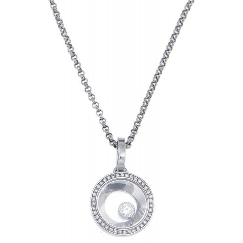 Pendentif Chopard Happy Diamonds or gris diamants - Castafiore
