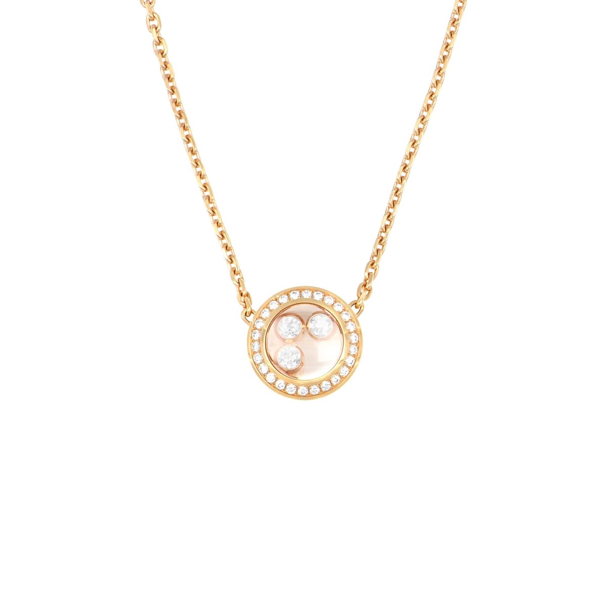 Pendentif Chopard Happy Diamonds or rose diamants - Castafiore