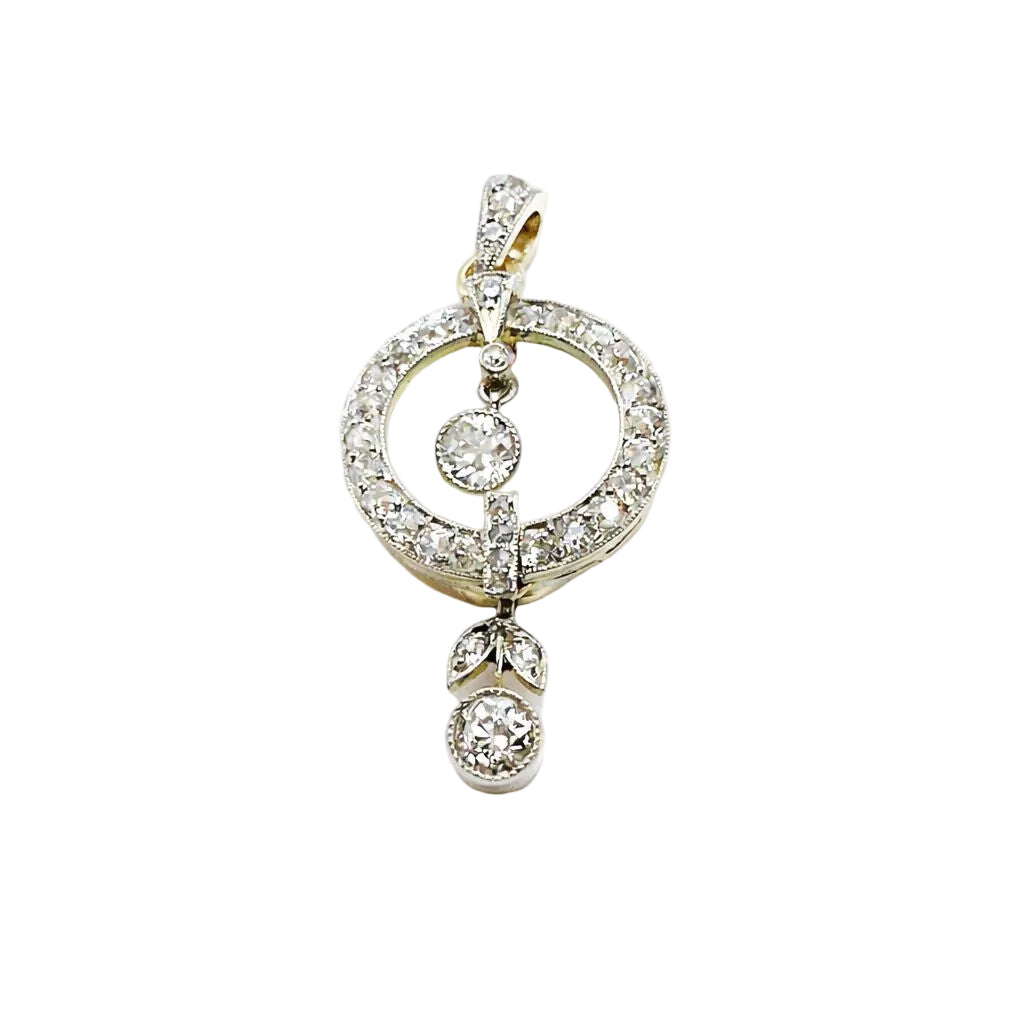 Pendentif circulaire articulé en or blanc et diamants - Castafiore