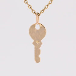 Pendentif clé en or jaune - Castafiore