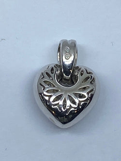 Pendentif cœur en or blanc 18 carats serti de 29 diamants - Castafiore