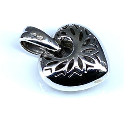 Pendentif cœur en or blanc 18 carats serti de 29 diamants - Castafiore