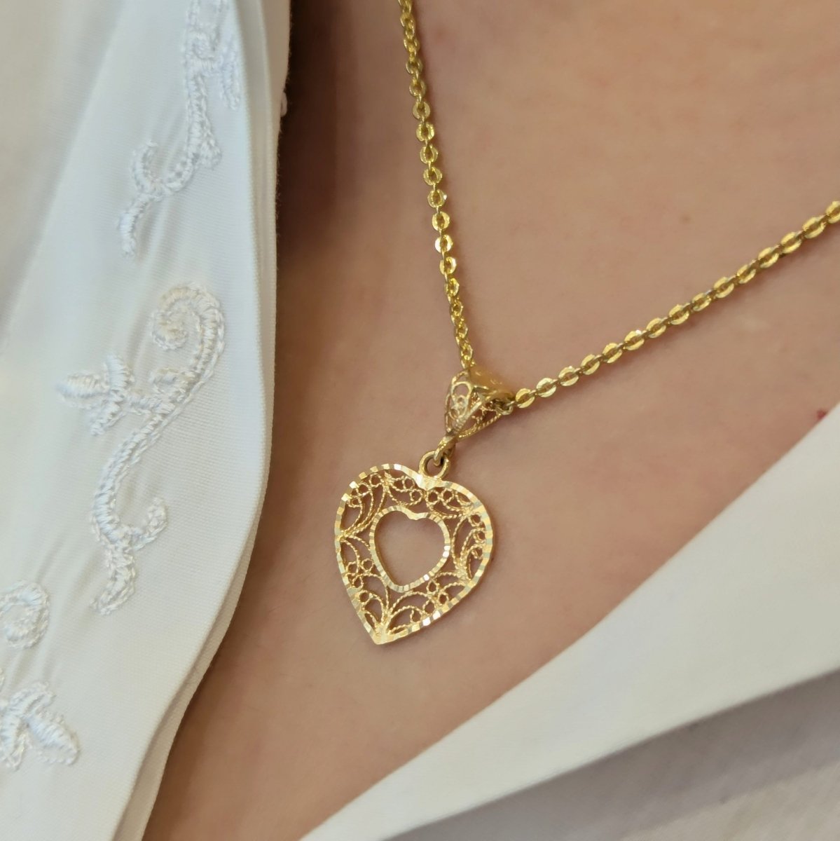 Pendentif Coeur en or jaune - Castafiore