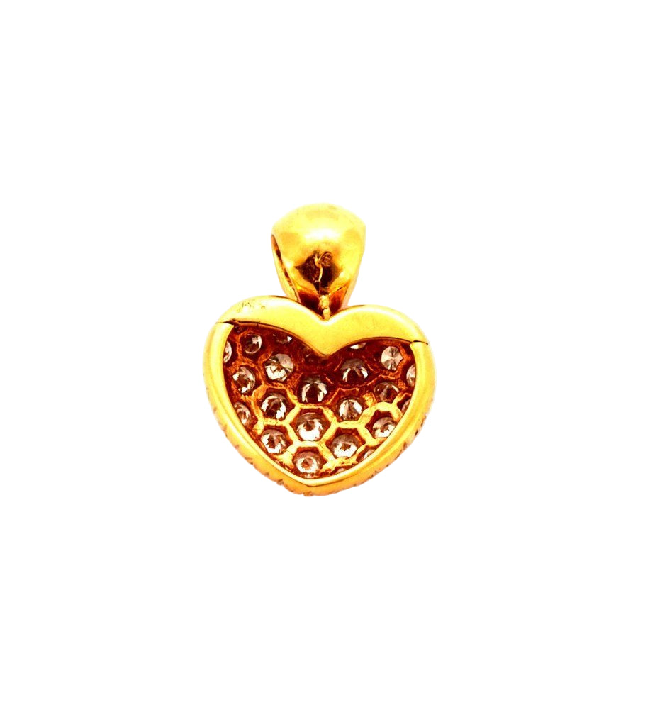 Pendentif Cœur en or rose et diamants - Castafiore