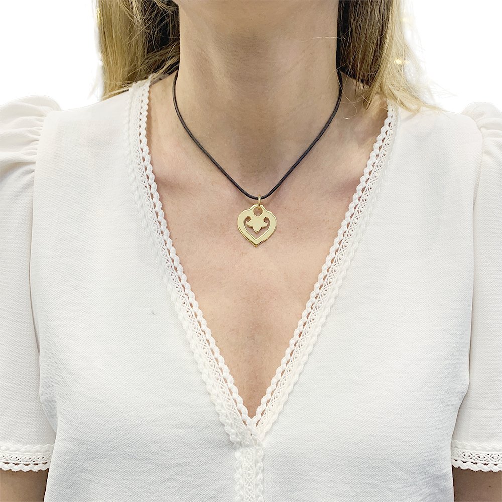 Pendentif Coeur Légendes O.J.Perrin en or jaune - Castafiore