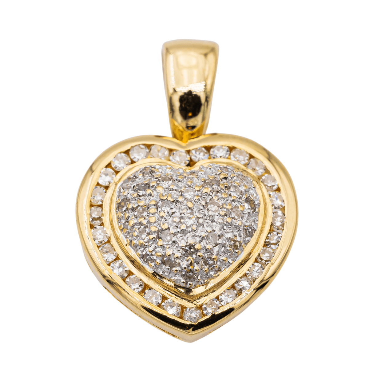 Pendentif Cœur Or jaune Diamant - Castafiore