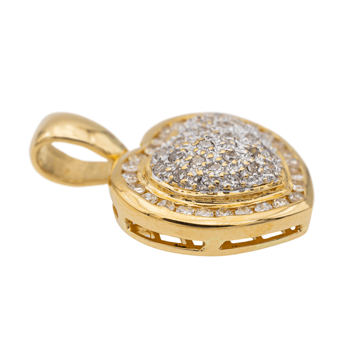 Pendentif Cœur Or jaune Diamant - Castafiore