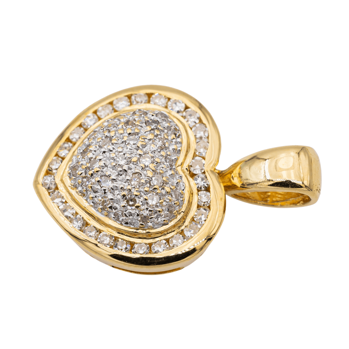 Pendentif Cœur Or jaune Diamant - Castafiore