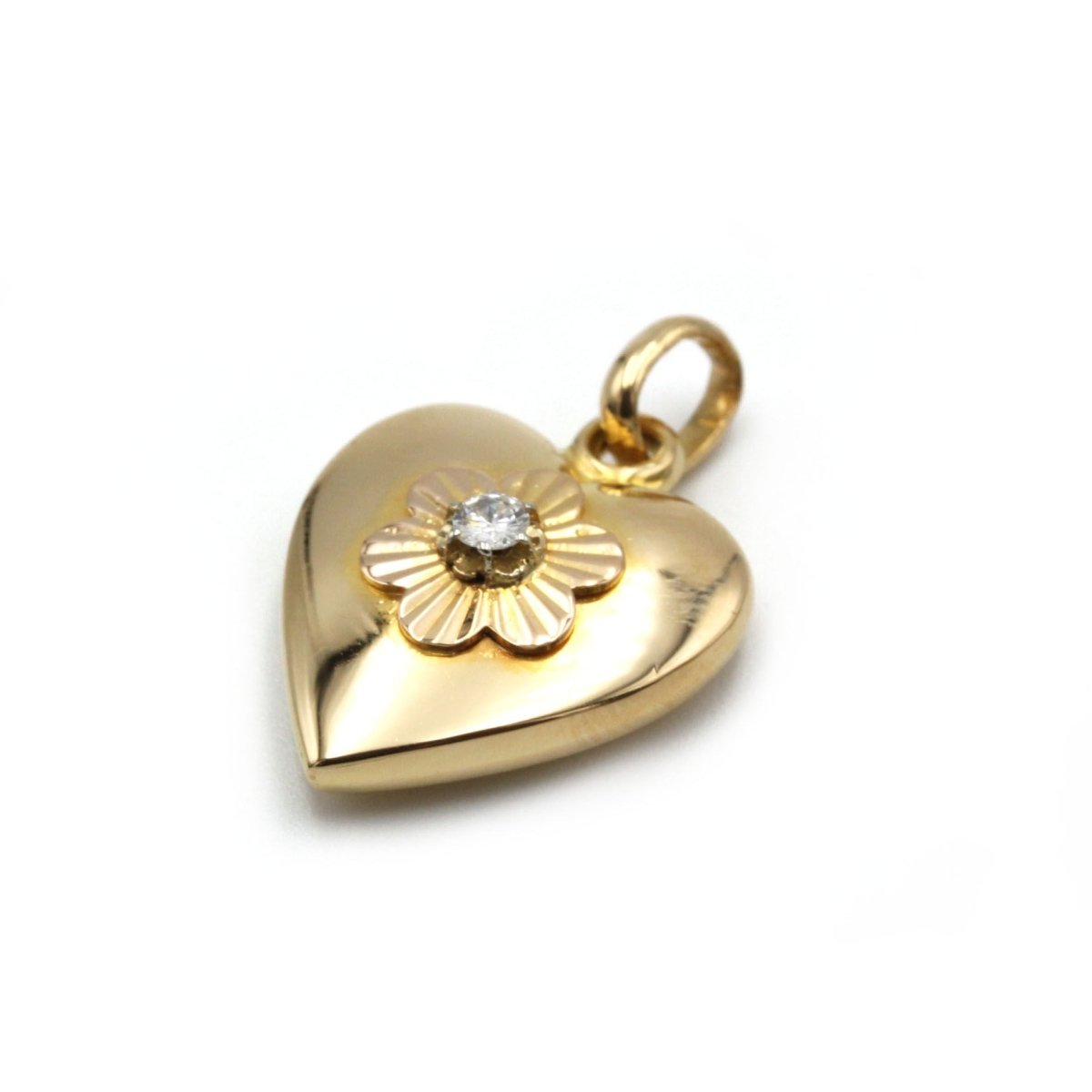 Pendentif coeur - Or jaune et diamant - Castafiore