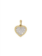 Pendentif coeur or platine diamants - Castafiore