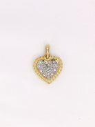 Pendentif coeur or platine diamants - Castafiore