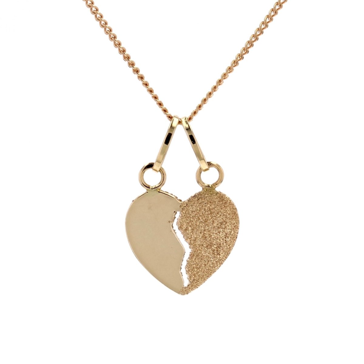 Pendentif coeur sécable en or et sa chaine - Castafiore