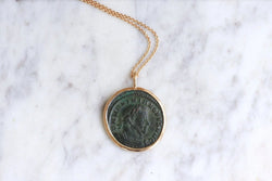 Pendentif collier pièce romaine Maximien Hercule - Castafiore
