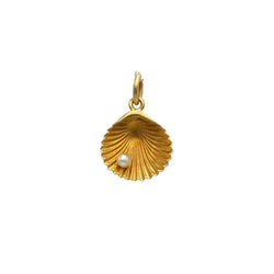 Pendentif Coquillage en or jaune et perle - Castafiore