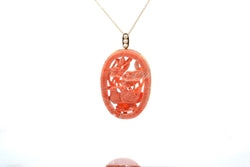 Pendentif corail et perles de culture en or - Castafiore
