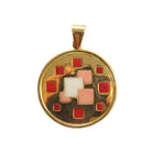 Pendentif corail moderniste en or - Castafiore