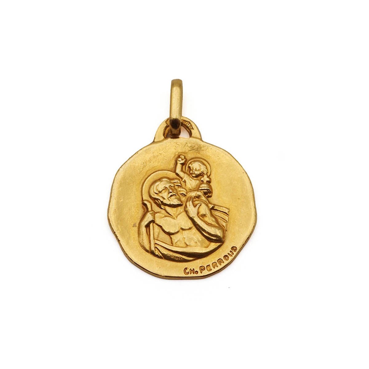 Pendentif C.PERROUD "Saint - christophe" en or jaune - Castafiore
