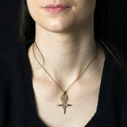 Pendentif croix AGADEZ Filigranée en or rose - Castafiore