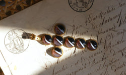 Pendentif Croix Cabochon d'Agate sur Or jaune - Castafiore