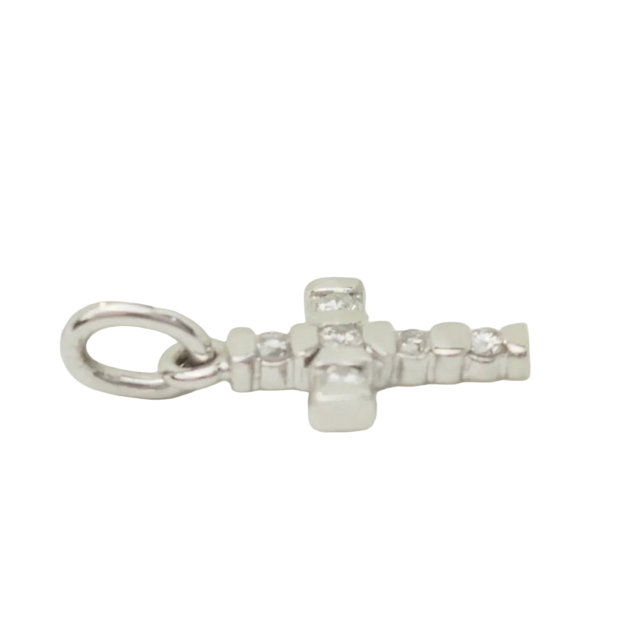 Pendentif croix en or blanc et diamants 0.17ct - Castafiore