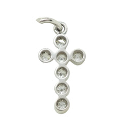 Pendentif croix en or blanc et diamants 0.35ct - Castafiore