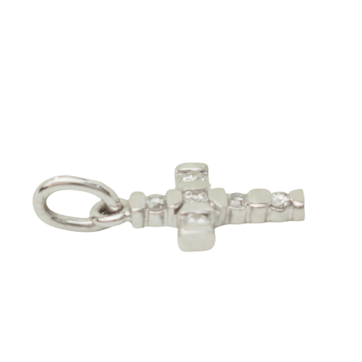 Pendentif Croix en or blanc et diamants - Castafiore