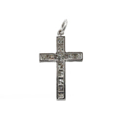 Pendentif Croix en or blanc et diamants - Castafiore