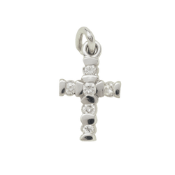 Pendentif Croix en or blanc et diamants - Castafiore