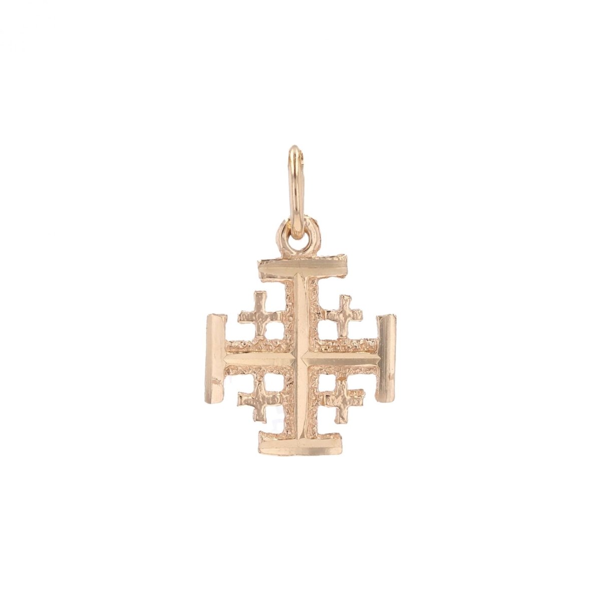 Pendentif CROIX Jérusalem en or jaune - Castafiore