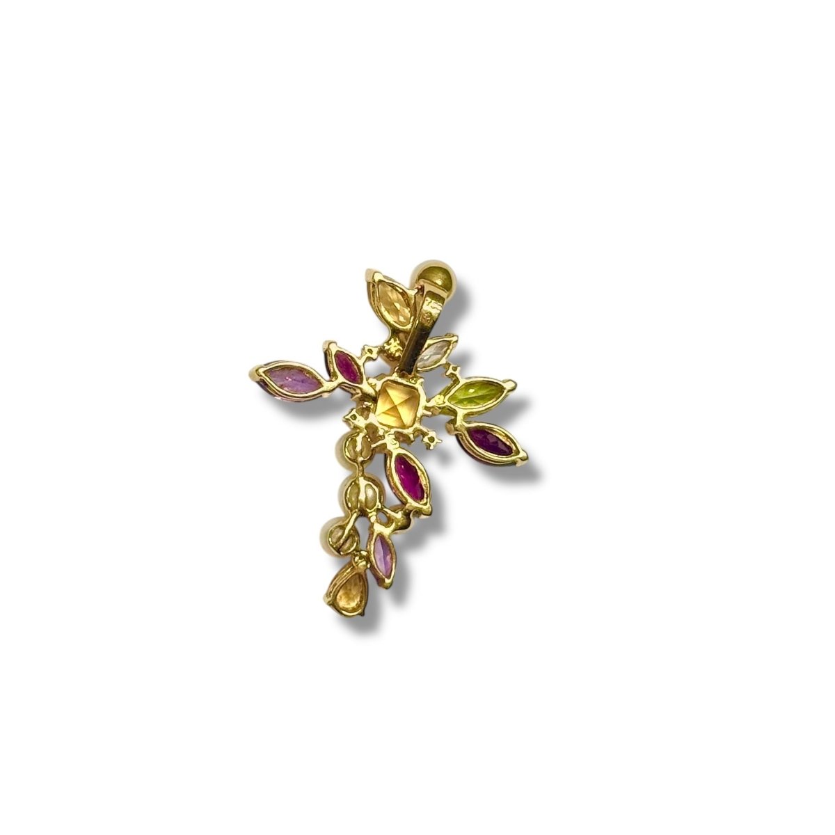 Pendentif croix multigemmes - Castafiore