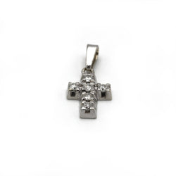 Pendentif Croix - Or blanc & Diamants - Castafiore