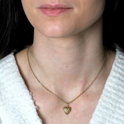 Pendentif cur or jaune ciselé - Castafiore