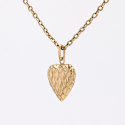 Pendentif cur or jaune ciselé - Castafiore