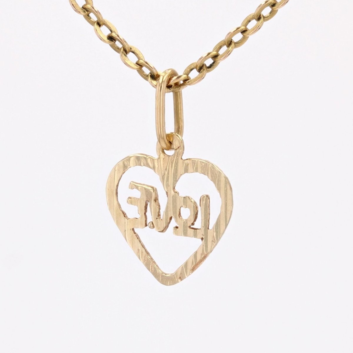 Pendentif cur or jaune Love - Castafiore