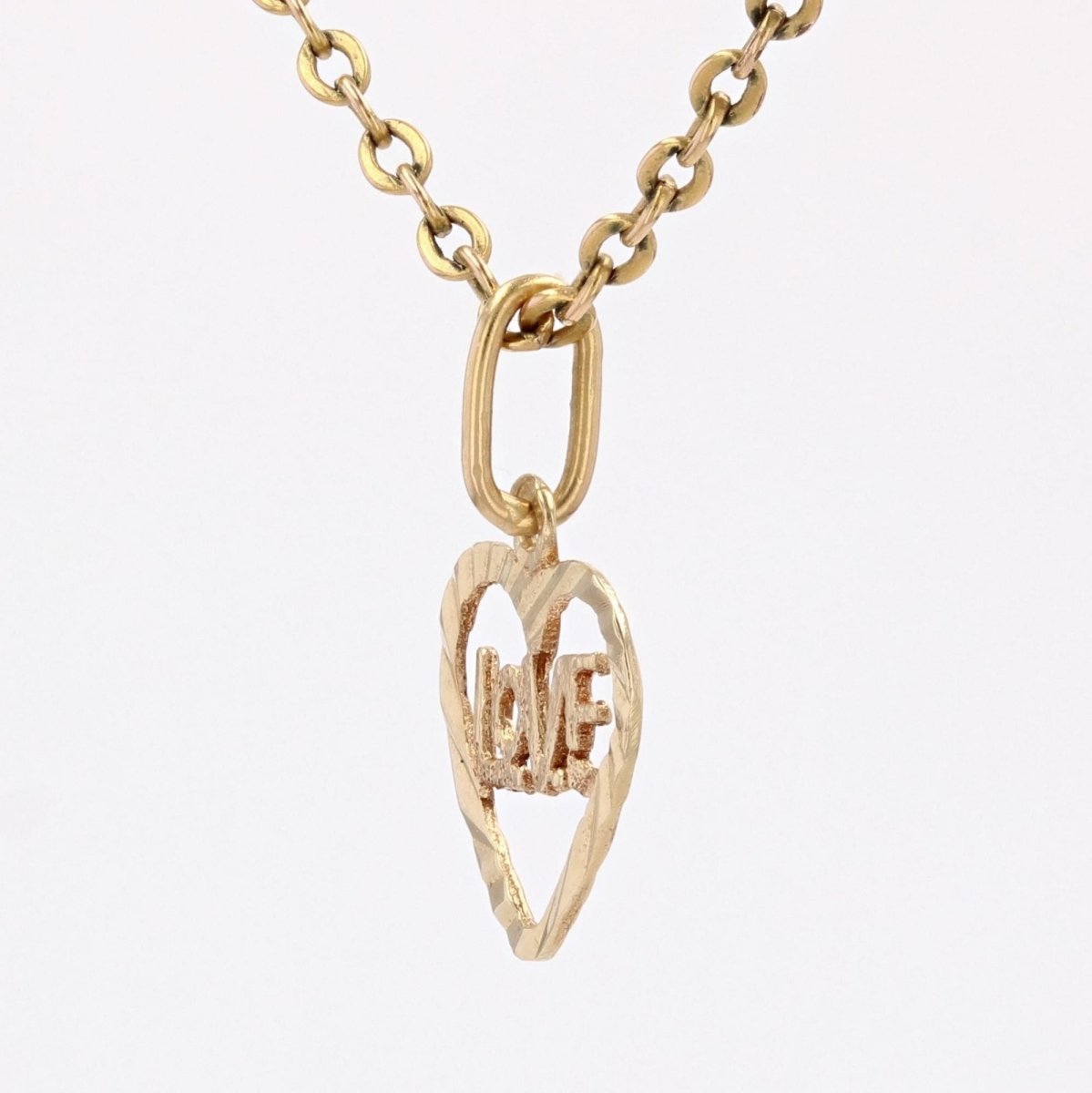 Pendentif cur or jaune Love - Castafiore