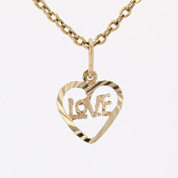 Pendentif cur or jaune Love - Castafiore