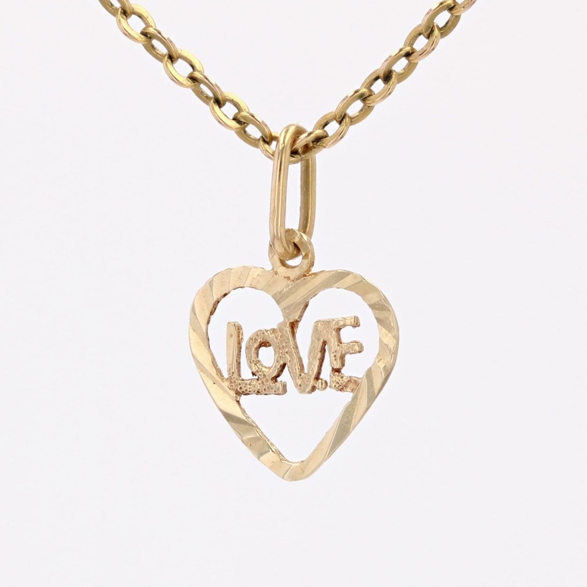 Pendentif cur or jaune Love - Castafiore