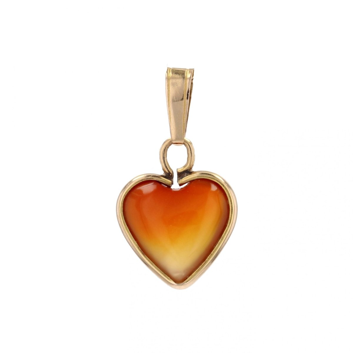 Pendentif cur or jaune pâte de verre - Castafiore