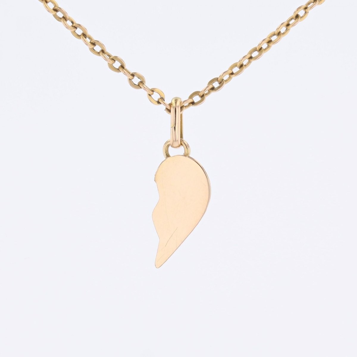Pendentif demi cœur en or jaune - Castafiore
