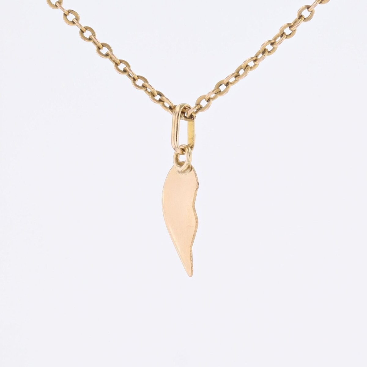 Pendentif demi cœur en or jaune - Castafiore