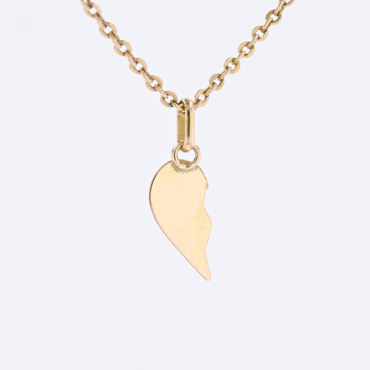Pendentif demi cœur en or jaune - Castafiore