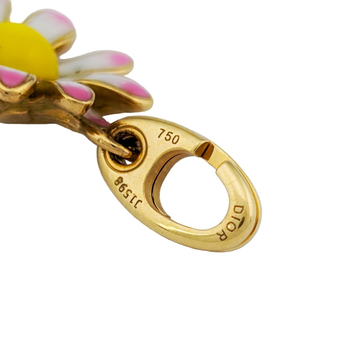 Pendentif DIOR "Diorette" en or jaune, émail et diamant - Castafiore