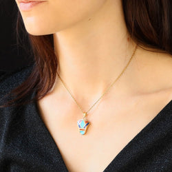 Pendentif égyptien en or jaune et émail - Castafiore