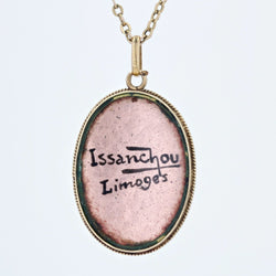 Pendentif ÉMAIL Limoges en or jaune - Castafiore