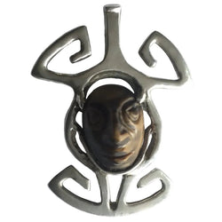 Pendentif en argent et oeil - de - tigre - Castafiore