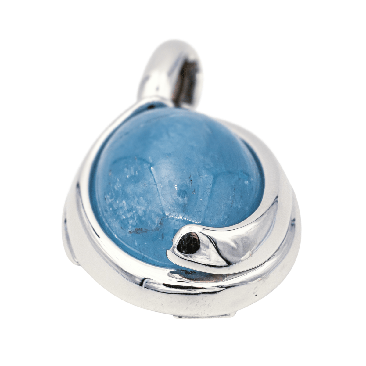 Pendentif en or blanc et agate - Castafiore