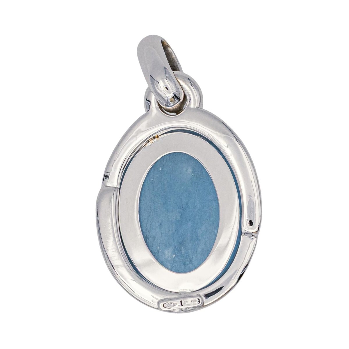 Pendentif en or blanc et agate - Castafiore