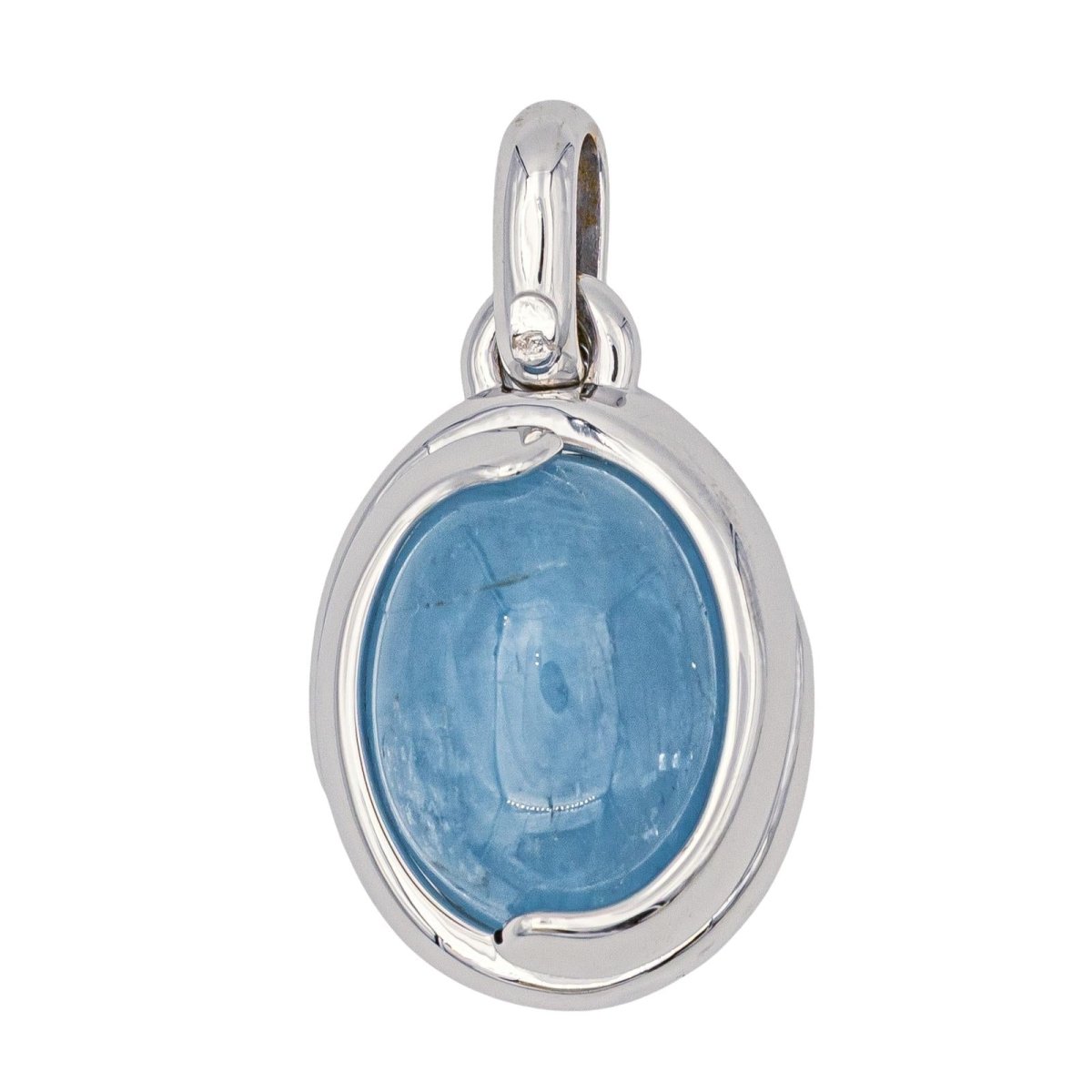Pendentif en or blanc et agate - Castafiore