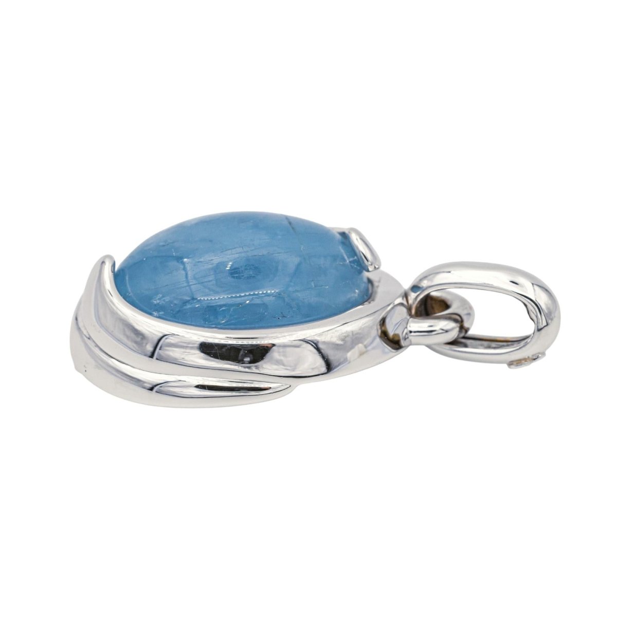 Pendentif en or blanc et agate - Castafiore