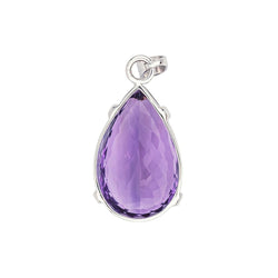 Pendentif en or blanc et améthyste - Castafiore